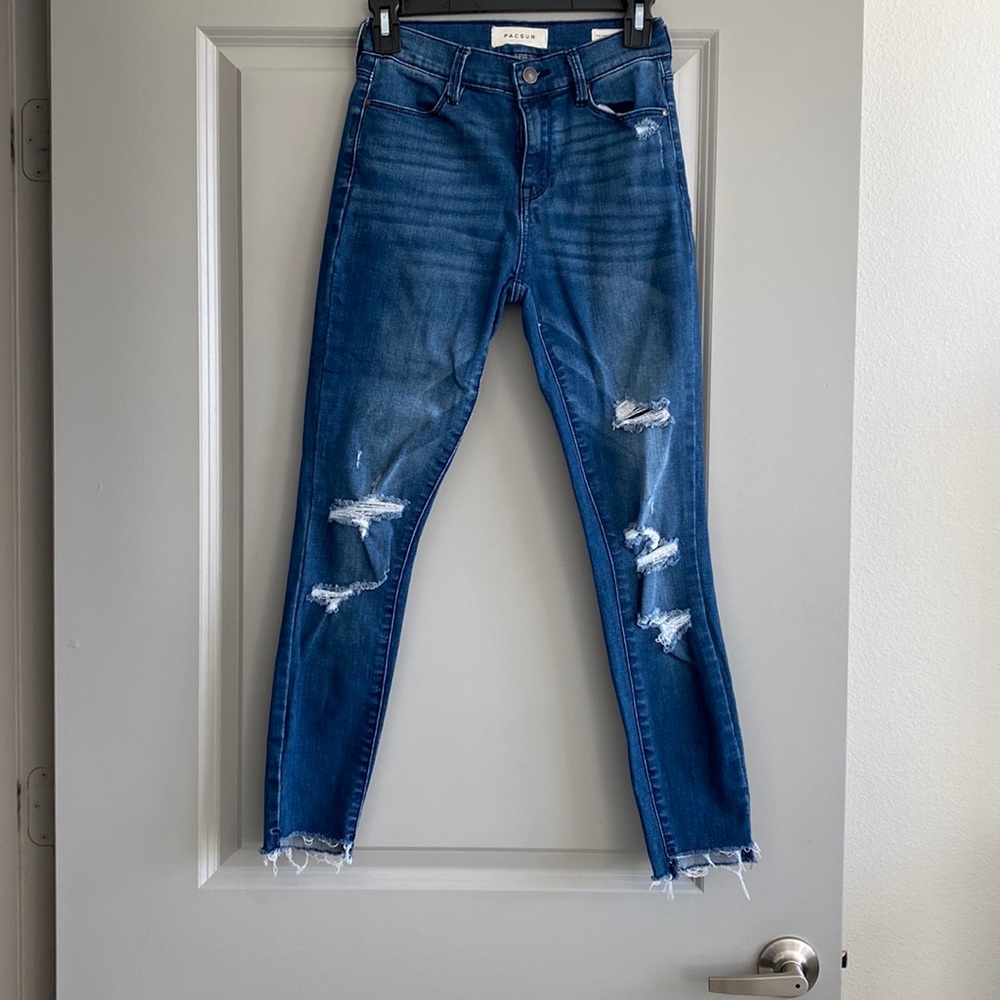 High-rise ankle jegging